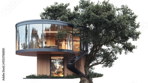 Obraz The best AI design house in trees