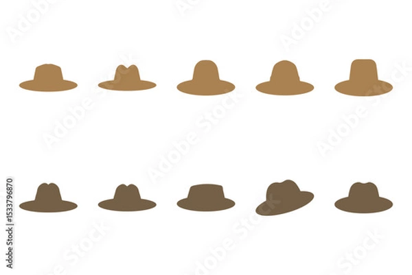 Fototapeta Casual Hat Icon Set Design