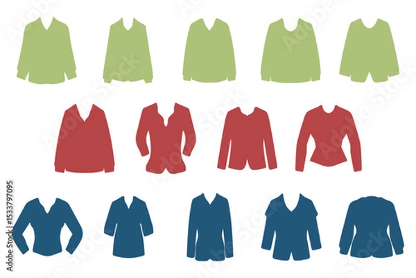 Fototapeta Formal Clothes Icon Set Design