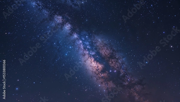 Obraz Stunning view of the milky way galaxy a beautiful night sky celestial display