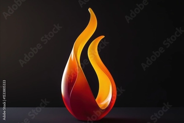 Obraz An Exquisite Artistic Flame Sculpture Crafted in a Spectrum of Vibrant and Striking Colors
