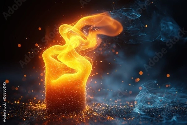 Obraz Ethereal Flame A Brilliant Candlelight Presented in Motion That Dazzles and Enchants All