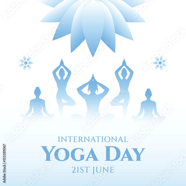 Fototapeta Vector International Yoga Day Event Celebration Design