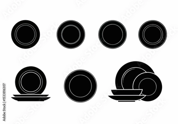 Fototapeta Plate set with minimal style dishes