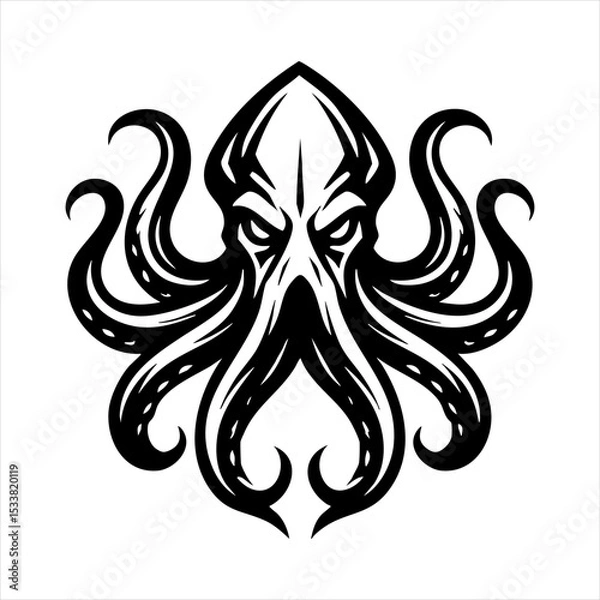 Fototapeta kraken vector logo