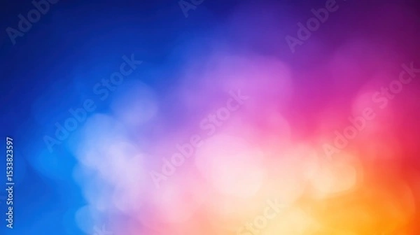 Fototapeta Abstract blurred background with vibrant color gradients and bokeh.