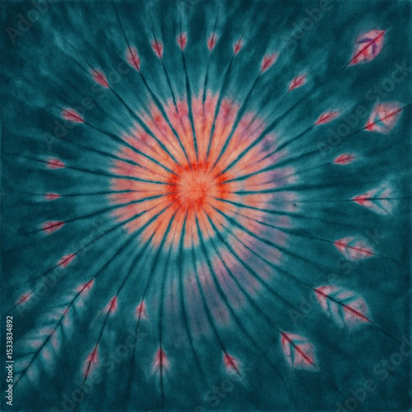 Fototapeta Seamless Print Shibori pattern and tie-dye allover textile Shibori allovers pattern design