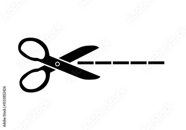 Obraz cut icon. vector scissor icon with trendy design