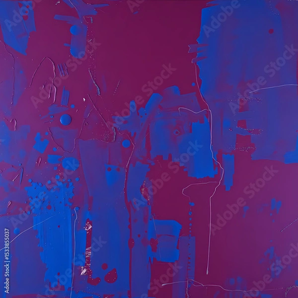 Obraz Grungy Red and Blue Abstract Texture — Weathered Paint Background. Uses: album covers, poster art, grunge web design, editorial graphics, social media background