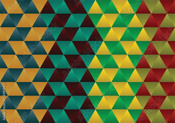 Obraz Colorful Geometric Triangle Pattern Background – Abstract Vector Design