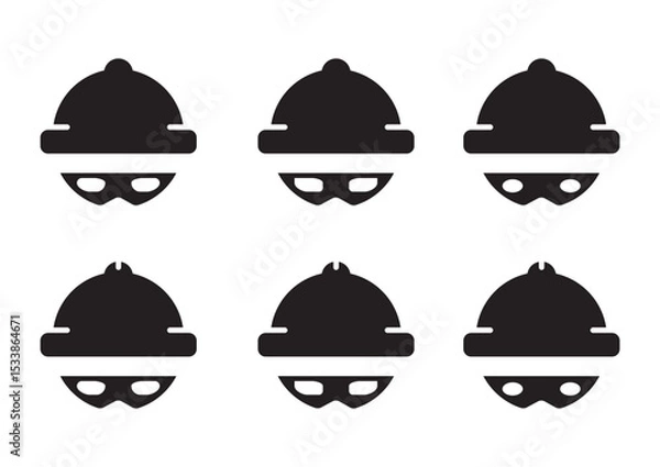Obraz Thief icon illustration design, flat thief symbol vector