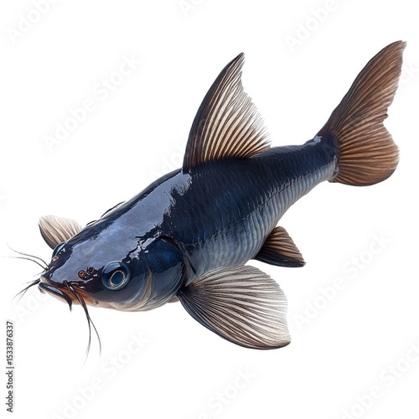 Fototapeta Blue Catfish isolated on transparent background.