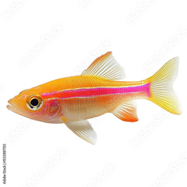 Fototapeta GloFish isolated on transparent background.