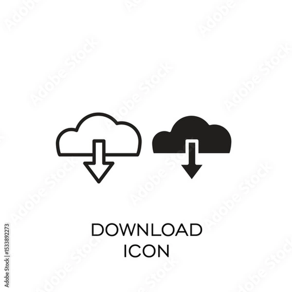 Obraz DOWNLOAD ICON VECTOR