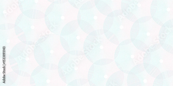 Fototapeta Seamless geometric spiral pattern and abstract circle wave lines overlapping pattern isolated. Design technology or modern concept. Ornament overlapping background. Colorful element line pattern.