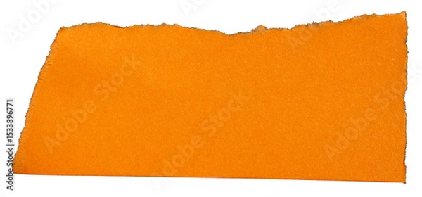 Obraz Ripped orange paper torn edges with transparent background png paper tear