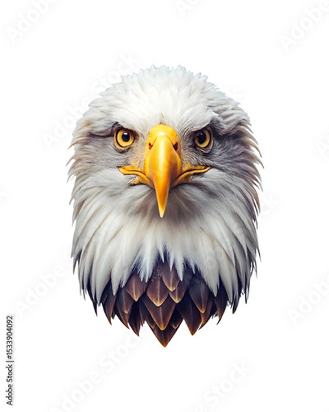 Fototapeta Eagle head isolated on a transparent background