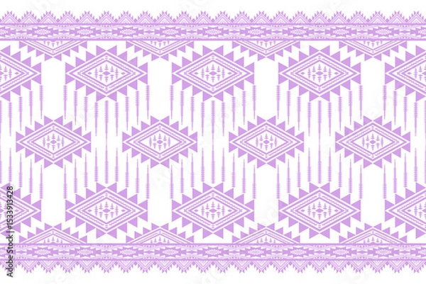 Obraz Elegant Lavender Tribal Geometric Pattern Seamless Design for Textile