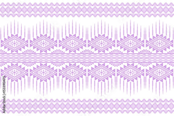 Obraz Elegant Lavender Ethnic Geometric Textile Pattern Design for Fashion Fabrics