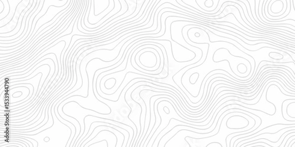 Fototapeta Black and white lines seamless Topographic map patterns, topography line map. Vintage outdoors style. The stylized height of the topographic map contour in lines and contours isolated on transparent.