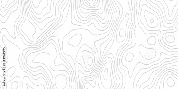 Fototapeta Black and white lines seamless Topographic map patterns, topography line map. Vintage outdoors style. The stylized height of the topographic map contour in lines and contours isolated on transparent.
