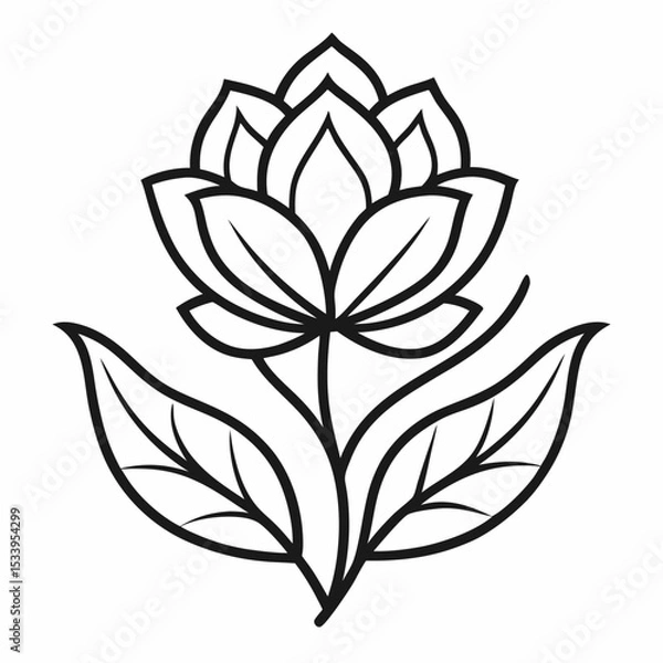 Obraz vector illustration of a flower