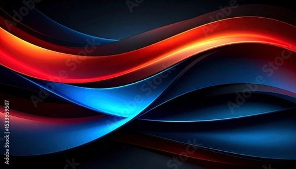 Fototapeta abstract background with waves