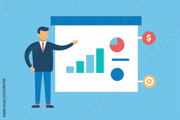 Fototapeta Business Presentation Strategies for Growth and Financial Success