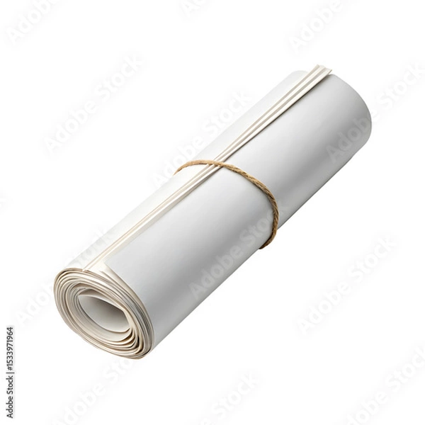 Fototapeta Roll of newspapers on a transparent background