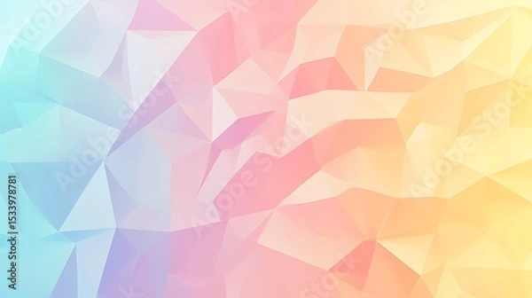 Fototapeta Abstract geometric pattern of pastel-toned triangles.