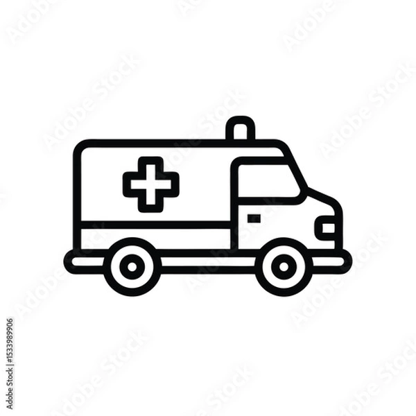 Fototapeta ambulance car vector illustration with transparent background