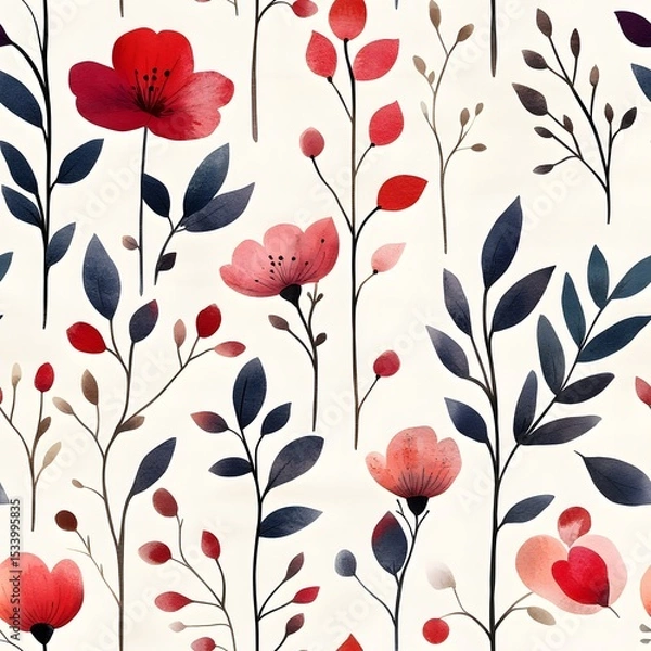 Obraz Delicate floral pattern with muted colors.