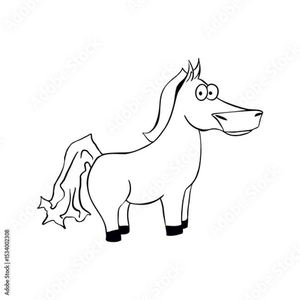 Obraz a horse with a beautiful tail