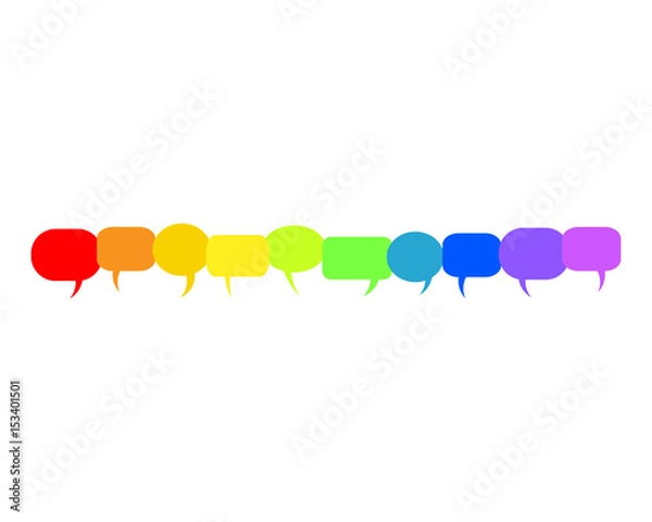 Fototapeta Speech Bubble Rainbow