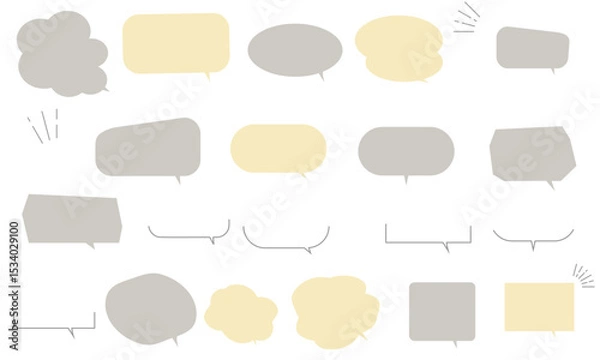 Obraz おしゃれなくすみカラーふきだしセット