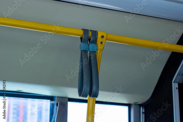 Fototapeta Interior Bus Hand Grip Designed Specifically for Commuters to Enhance Their Travel Experience