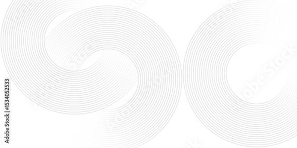 Fototapeta Abstract white glowing geometric lines on gray background. Modern shiny blue circle lines pattern. Futuristic technology concept. Suit for cover, poster, banner, brochure, header, website vector.Eps10