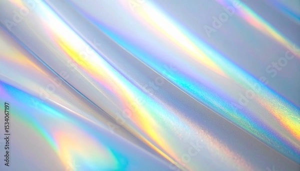 Obraz Opaline texture on a curved surface with misty gradients and spectral flashes surrounding smooth matte reflections.