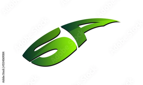 Obraz Letter SA with leaves symbol design vector