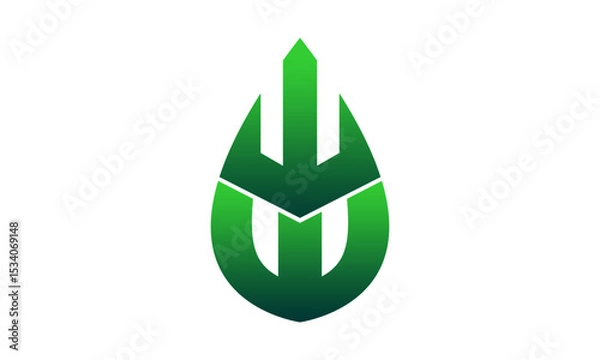 Obraz Letter WW with leaves symbol design vector