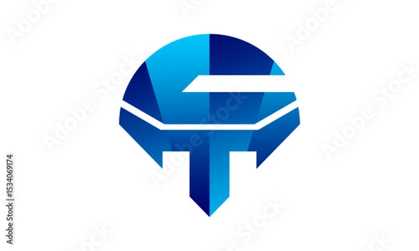 Obraz Letter CM elegant design vector