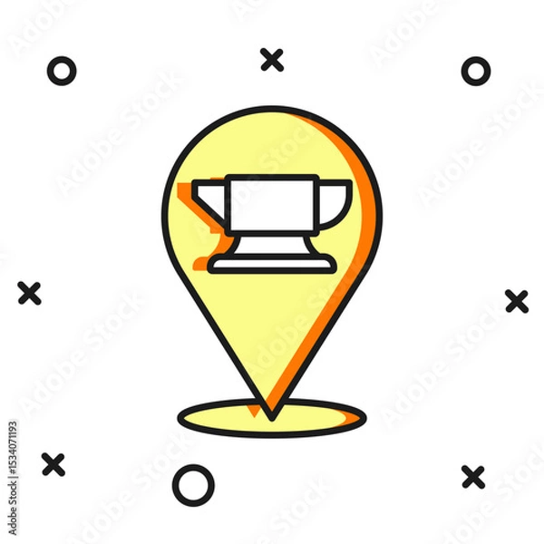 Fototapeta Filled outline Blacksmith anvil tool icon isolated on white background. Metal forging. Forge tool. Flat filled outline style with shadow. Vector
