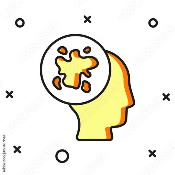 Fototapeta Filled outline Paint spray icon isolated on white background. Flat filled outline style with shadow. Vector