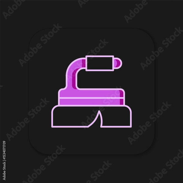 Fototapeta Filled outline Brush for cleaning icon isolated on black background. Cleaning service concept. Flat filled outline style with shadow. Vector