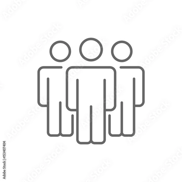 Fototapeta team or users icon. Line vector illustration for web, mobile and infographics.