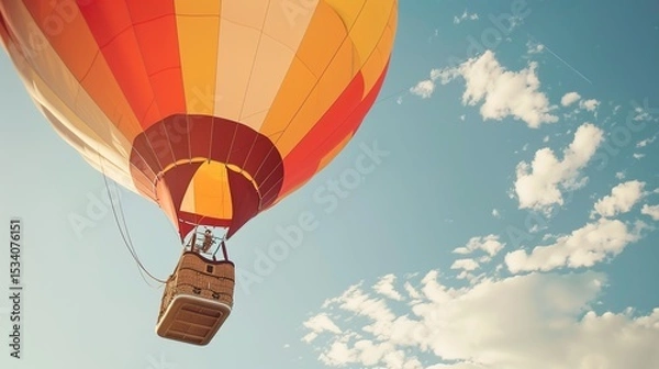 Obraz Dreamy Candy-Colored Hot Air Balloon: A Whimsical Soar Through Pastel Skies & Sugar-Coated Dreams — Embrace a Magical Flight Over Rainbow-Hued Landscapes, Where Fluffy Clouds Meet Swirling Cotton Cand
