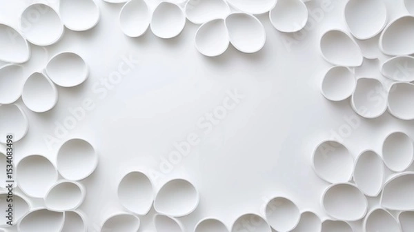 Fototapeta Geometric Circular Pattern background white background