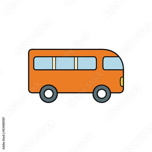 Obraz bus icon isolated on white