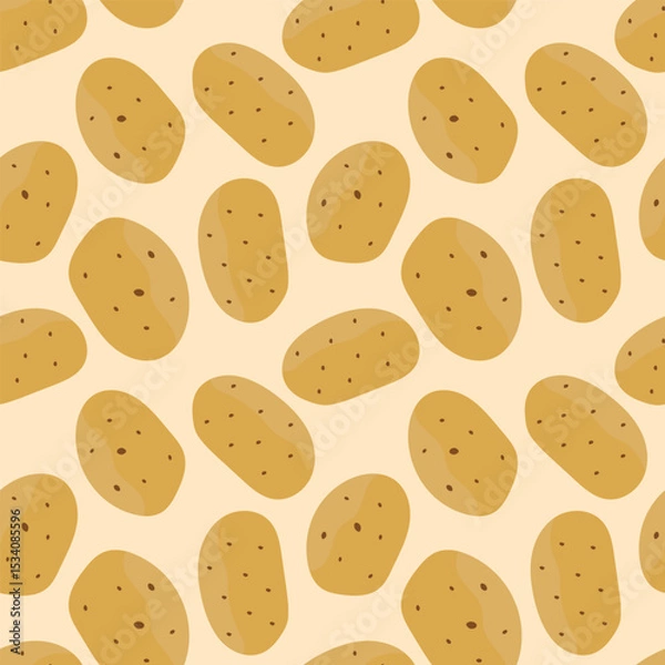 Obraz vector potato seamless pattern background design