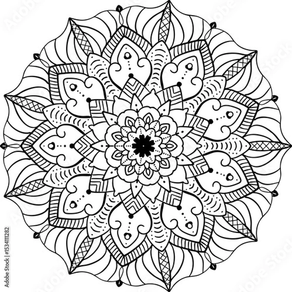 Fototapeta Indian circular mandala patterns